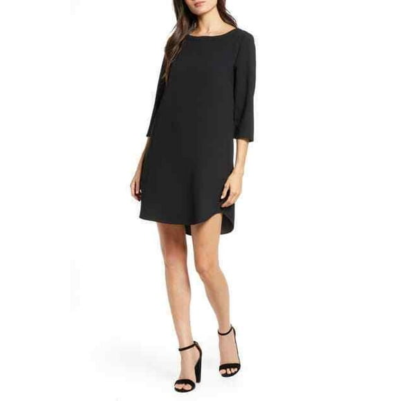 BB DAKOTA Robe Shift en Crêpe Jazlyn Noire Taille TP