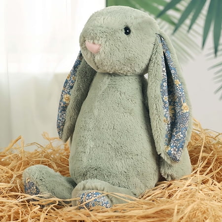 ValHome Easter Bunny Toys Floral Ear Bunny Stuffed Animal – 15.7 Soft Bunny Plush Toys Easter Basket Stuffers Rabbit Toy Huggable Pillow – Easter Decorations Birthday Gifts for Kids (Sage Green) ValHome Easter Bunny Toys Floral Ear Bunny Stuffed Animal – 15.7 Soft Bunny Plush Toys Easter Basket Stuffers Rabbit Toy Huggable Pillow – Easter Decorations Birthday Gifts for Kids (Sage Green)