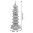 thumbnail image 2 of UPKOCH 2Pcs Decorative Statue Pavilion Model Small Statue Decor Dark Grey Sandstone Natural Style, 2 of 5