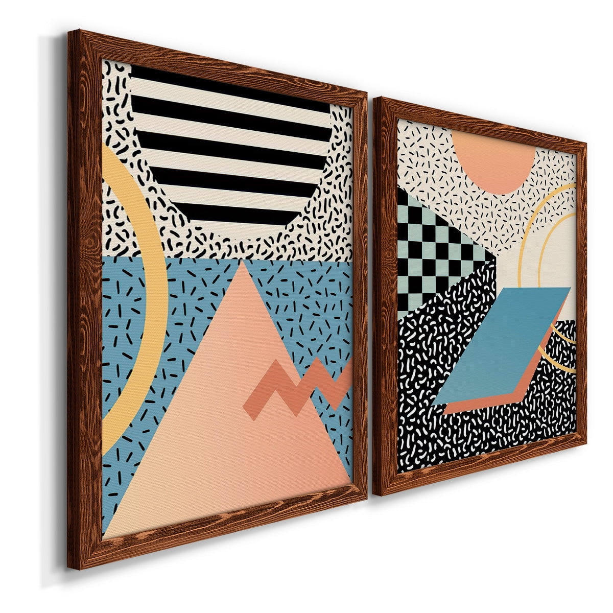 Modern Memphis I - Premium Framed Canvas 2 Piece Set - Ready to Hang