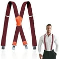 thumbnail image 2 of Ceimmol Suspenders for Men X Back Adjustable Heavy Duty Clip With 1.5 Inchs Wide Elastic Braces Snaps, 2 of 9