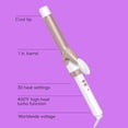 thumbnail image 4 of Double Ceramic 1-Inch Curling Iron, Barrel Creates Classic Curls, Hair Curler for Use on Short, Medium, & Long Hair, White/Rose Gold, 4 of 4