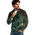 thumbnail image 5 of Christmas Corduroy Sweatshirt for Men , Long Sleeve Quarter Zip Collar Drop Shoulder Fall Winter Loose Fit Soft Comfy Casual Pullover Top Green 2XL, 5 of 5
