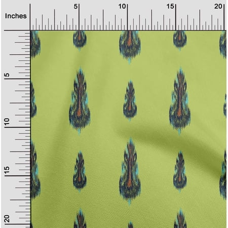 oneOone Organic Cotton Voile Fabric Ethnic Ikat Print Sewing Fabric BTY 42 Inch Wide
