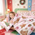 thumbnail image 3 of Manfei Cute Rustic Christmas Full Size Comforter Sets,Farmhouse Bell Bedding Comforter Set,Pink Reversible,3-Piece,1 Comforter and 2 Pillowcases, 3 of 7
