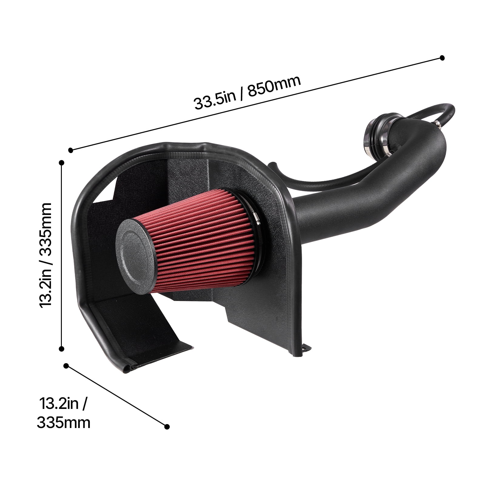 VEVOR Cold Air Intake, 3.5 Inch Cold Air Intake System + Heat Shield Compatible with 2014-2018 Chevy Silverado/GMC Sierra, 2015-2020 Cadillac Escalade 6.2L, High Flow Filter Kit Improved Horsepower