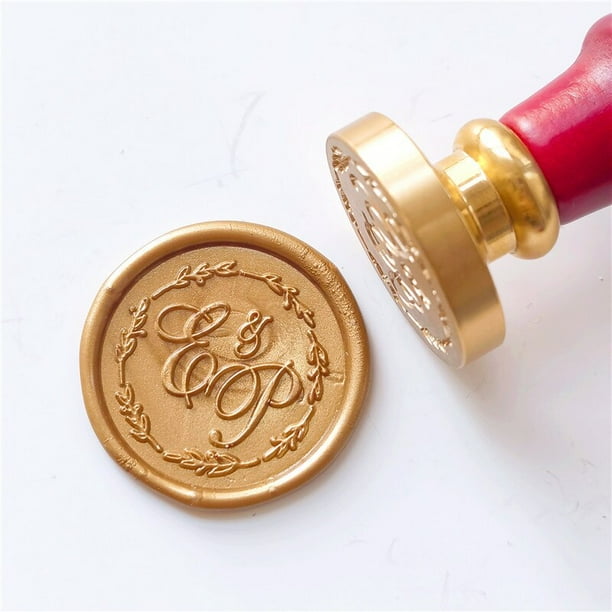 Sello de cera de boda personalizado con 2 iniciales, sello de cera de sellado de boda personalizado, sello de invitación