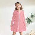 thumbnail image 5 of XXWXYD Girls Cover Up Swimsuit Hooded Terr𝗒 Bathing Suit Dress Sunglasses Zipper Short Sleeve Ruffl𝖾 Beach Pool Quick-Dry UV Protectio𝗇, 5 of 9