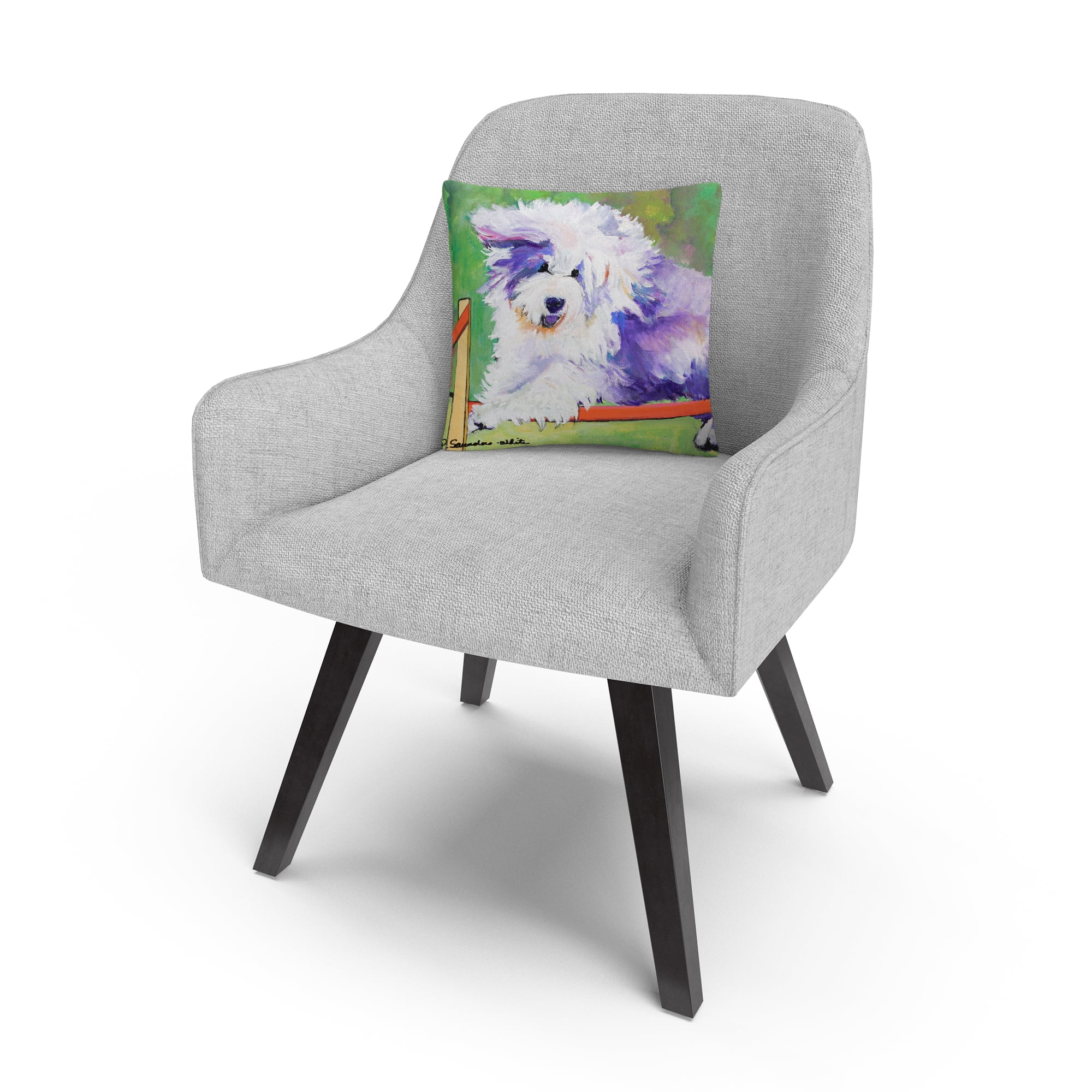 Tibetan Trials' Animals Pets Painting Bold By Pat Saunders-White 16 X 16 Decorative Throw Pillow