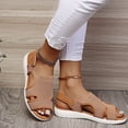 thumbnail image 1 of Sandalias de mujer de estilo europeo y americano de verano, zapatos planos informales tejidos con mosca elásticos transpirables de gran tamaño, 1 of 6