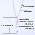 thumbnail image 3 of Natural Beads Lanyard Beaded Badge Card Holder Lanyards for Women Teacher, 3 of 14