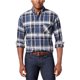 thumbnail image 1 of Camisa abotonada de franela a cuadros resistente a la intemperie para hombre, azul, 4XLT, 1 of 1