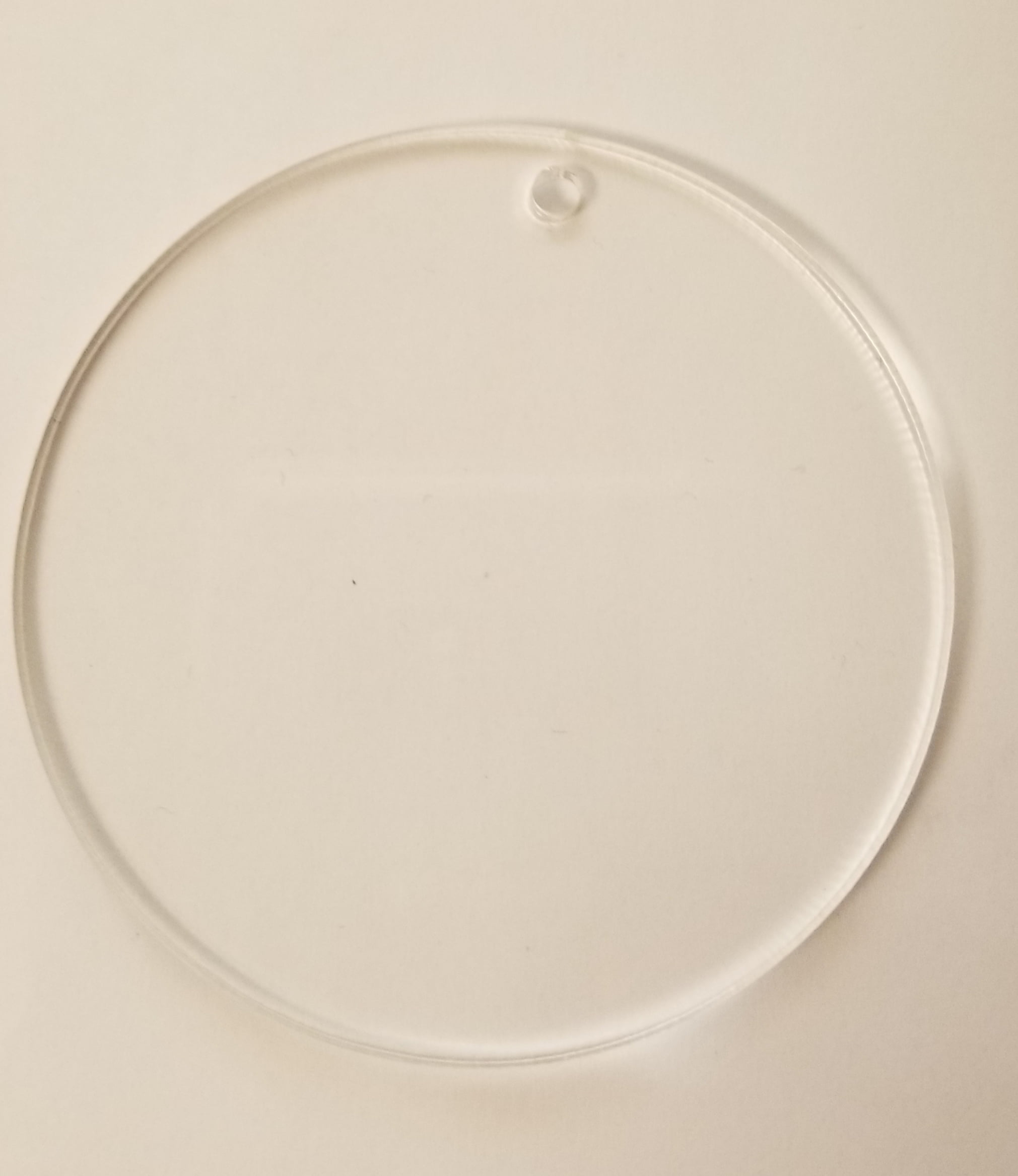 (15 Pack) Clear 1/8 Acrylic Discs with Hole - Circle, Round, Sheet, (2”)