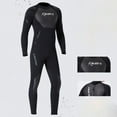 thumbnail image 5 of Neoprene 1.5mm Full Wetsuit Back Zip Jumpsuit Adults Keep Warm for Kayaking Diving Swimming Scuba Diving Surfing - Black, Men XXL, 5 of 10
