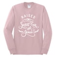 thumbnail image 2 of Wild Bobby Raised on Sweet Tea and Jesus Inspirational/Christian Men Long Sleeve Shirt, Light Pink, Small, 2 of 5