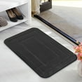 thumbnail image 6 of Hgallory Polyester Thick Water Absorbing Floor Mats for Bedroom Living Room, Solid Color Non-Slip Floor Rugs for Entrance Sofa side, Home Decor Welcome Doormat, 16"x24", 1 Pack, Black, Rectangle, 6 of 7