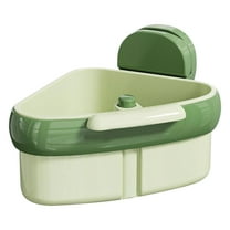 GUIGUI 1 Pack Suction Cup Sink Corner Rack, Corner sink strainer, Food waste catcher for sink Corner Sink Strainer for Food Waste (Green)