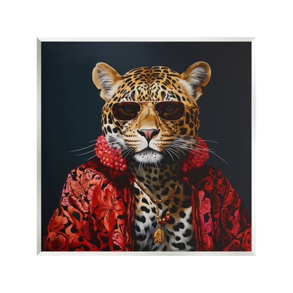 Stupell Industries Trendy Leopard Fashion Animals & Insects Painting Unframed Art Print Wall Art, 12 x 12