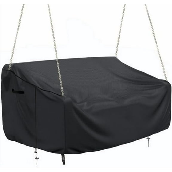 Porch Swing Cover Waterproof Outdoor Hanging Swing Cover Tear resistant All WeatherProof Patio Furniture Covers (Black, 85x45x(32-24)inch) (56x28x(32-24)Inch)