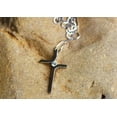 thumbnail image 3 of Om Jewels 14K White Gold Finish Moissanite Round Cut Solitaire Cross Women Pendant Free Chain, 3 of 3