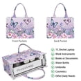 thumbnail image 2 of Large Capacity Tote Bag,Purple Butterfly Flower Butterfly Pattern Handbag Fashion Luxury Tote Bag,15.7"x13"x 5.1" Inches,Laptop Compatible, 2 of 2