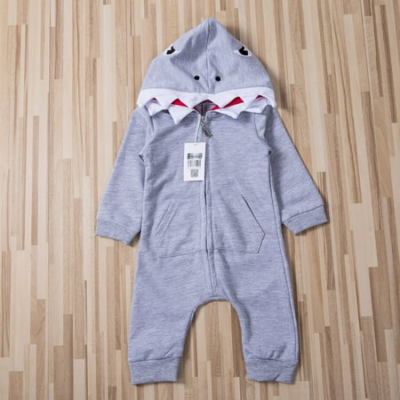 

COUTEXYI Baby Boy Girl Shark Pattern Romper Bodysuit Jumpsuit Playsuit Outfits Clothes Costume