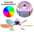 thumbnail image 6 of BLEEUS 40W Ceiling Fans Lights With Remote Rgb Dimmable Small Ceiling Fanlight Lighting Supplies （Black）, 6 of 10
