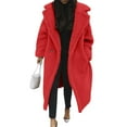 thumbnail image 2 of Uinagy Women's Sherpa Long Coat Jacket, 2 of 8