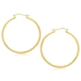 thumbnail image 1 of 14k Yellow Gold Fancy Diamond Extra Large Hoop Earrings 45mm Diameter, 1 of 2