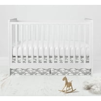 Bacati - Clouds in the City White/Grey Clouds Crib/Toddler Bed Skirt