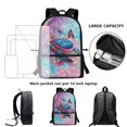 thumbnail image 4 of Jeiento Sea Turtle Backpack for Girls 10-12 12-14 School Bag with Lunch Box Pencil Case Butterfly Middle High Bookbag Back Pack Purse Elementary Schoolbags Daypack Back To School, Pink, 4 of 7