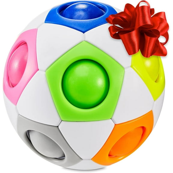 CUBIDI® Original Rainbow Puzzle Ball I Brain Teasers for Kids Ages 6-10 I for Boys and Girls 6  Years, Cool Travel Toy for Children, Fidget Ball, 3D Puzzle Toy