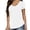 White, variant on Timegard Womens Tops Casual Slim Fitting Comfy V Neck Short Sleeve Tee Blouse Summer Travel Tunic Tops