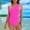 Hot Pink, variant on Women's One Shoulder Ruched One Piece Swimsuit Tummy Control High Cut Cheeky Bathing Suit