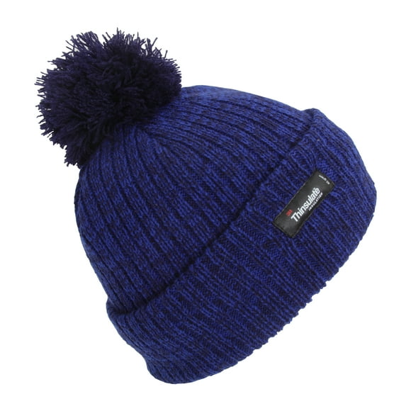 Childrens Thinsulate Knitted Winter Beanie Hat With Pom Pom