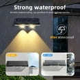 thumbnail image 6 of Solar Fence Lights Outdoor, Upgraded 3 Modes Warm Neutual Cool High Brightness Waterproof LED Fence Light Solar Powered, 6 of 7
