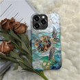 thumbnail image 5 of Punmada Compatible with iPhone 16 Pro Matte Case For Girl Boy Full Body Protective Hard Shell Esthetics Pattern Stained Glass Sea Turtle Window Art, 5 of 7