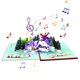 thumbnail image 1 of Tarjeta navideña musical iluminada. Elegante tarjeta navideña 3D de papel con luces y música para enamorados., 1 of 8