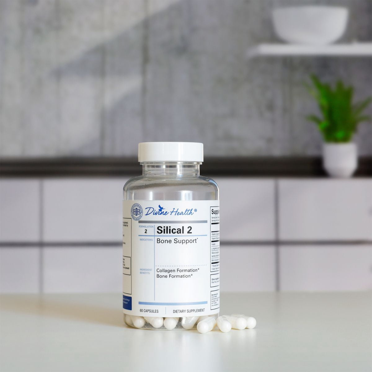 Dr. Colbert, MD Silical 2 | by Divine Health | Formulated by Dr. Chad Price, MD | Supports Bone Flexability & Collagen Production | 60 Capsules