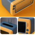 thumbnail image 4 of Safeglitz Retro Tv-Shaped Multi-Functional Tissue Box Cover, Cute Square Holder for Smartphones, Toilet Paper & Napkins (Desktop Decor for Room/Bathroom/Kitchen/Dining),Tv Tissue Box B, 4 of 9