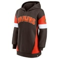 thumbnail image 2 of Women's Fanatics Brown/Orange Cleveland Browns Lock It Down Pullover Hoodie, 2 of 3
