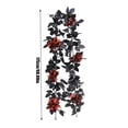 thumbnail image 3 of Gothic Black Rose Vine Garland, 68.89in Realistic Faux Flower With Gold Berries, Spooky Accent For Fireplace Mantel Or Halloween Party Backdrop Setup A, 3 of 9