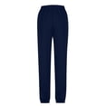 thumbnail image 5 of VEKDONE Womens Baggy Wide Leg Sweatpants High Waisted Cuffed Workout Joggers Fashion Y2K Sweat Lounge Long Pants with Pockets Navy M, 5 of 5
