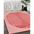 thumbnail image 3 of Ahgly Company Machine Washable Indoor Square Transitional Pastel Pink Area Rugs, 5' Square, 3 of 7
