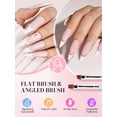 thumbnail image 3 of MelodySusie 6Pcs Nail Art Brush Set, Professional Painting Tools with Liner Flat Angled Gel Carved Brushes and Dotting Pen for Home and Salon, Colorful, 3 of 9