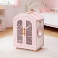 thumbnail image 6 of ROBUD Wooden Doll Furniture,Doll Wardrobe Closet for 18 Inch Dolls with Mirror, 3 Hangers, Pink Ballet Style Baby Doll Furniture, Doll Pack and Play Gift for Boys & Girls 3+ Years, 6 of 6