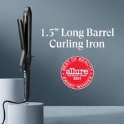Bio Ionic Long Barrel 1.5 Curling Iron for Long Hair, Adjustable Heat