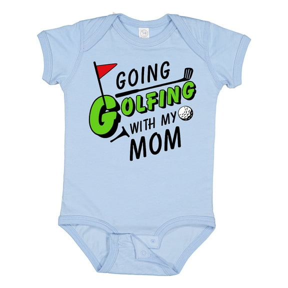 Inktastic Going Golfing with My Mom Kids Golf Boys or Girls Baby Bodysuit
