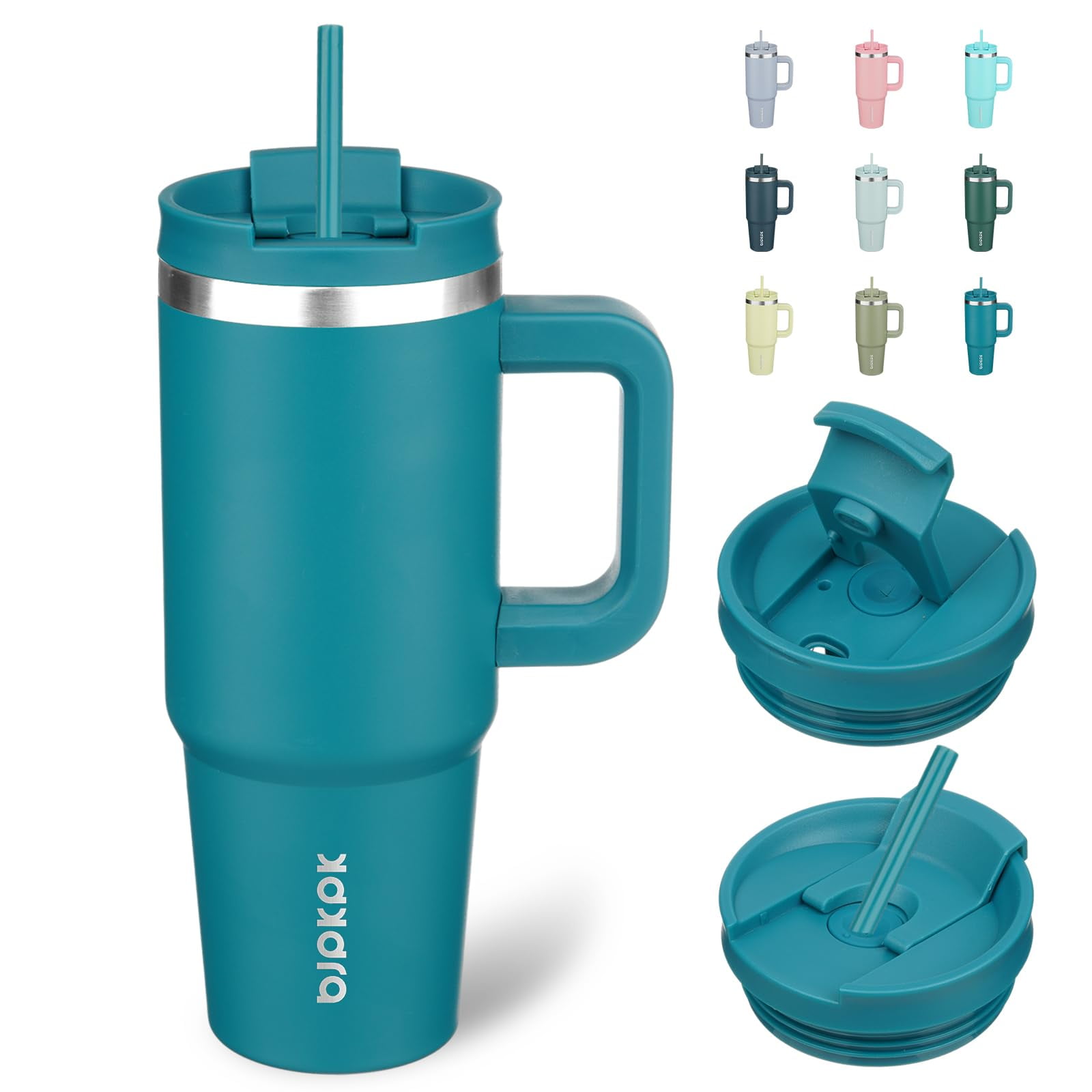 BJPKPK 30oz Insulated Tumbler with Handle and Lid photo 1
