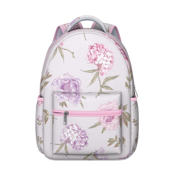 Watercolor Flower Pattern Students’s Backpack Durable, Multifunctional School Bag with Artistic Sunflower and Daisy Design, Perfect for Outdoor Activities